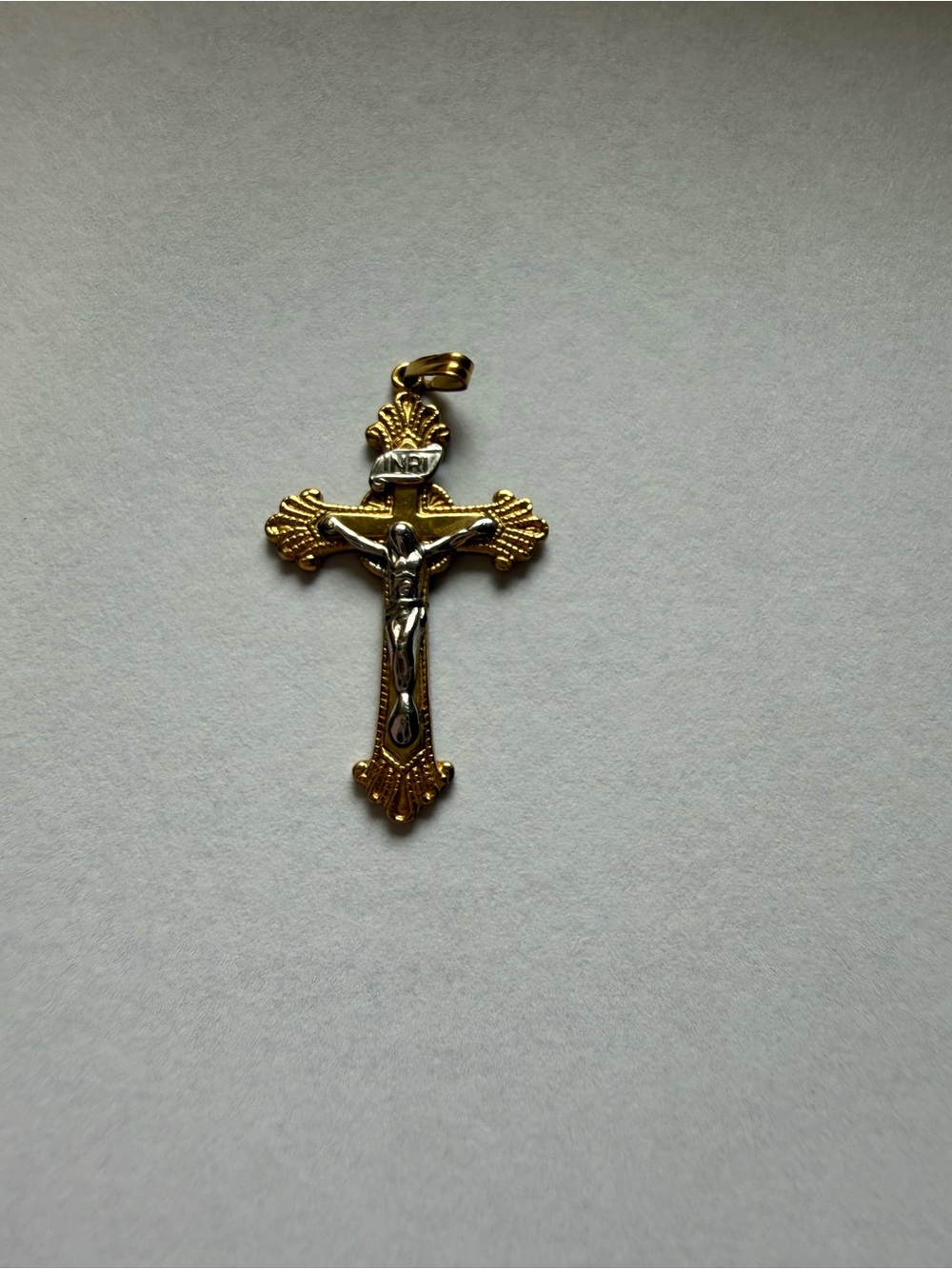 14 K Gold-Filled Crucifix Pendant - Religious Cross Necklace